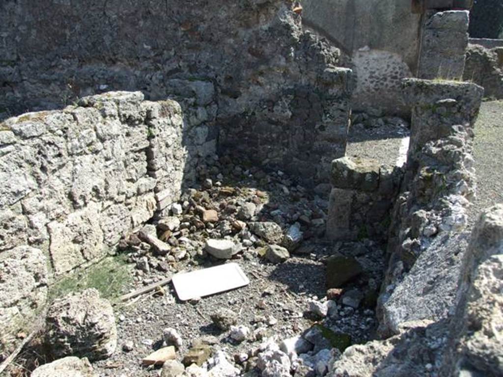 VIII.4.15 Pompeii. March 2009. Room 14. Services area, looking south.