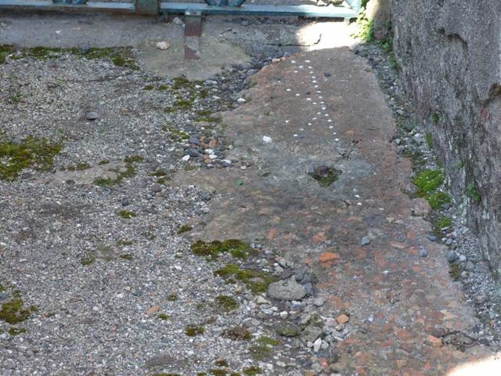 VIII.4.15 Pompeii. March 2009. Entrance fauces remains of decorated floor.
