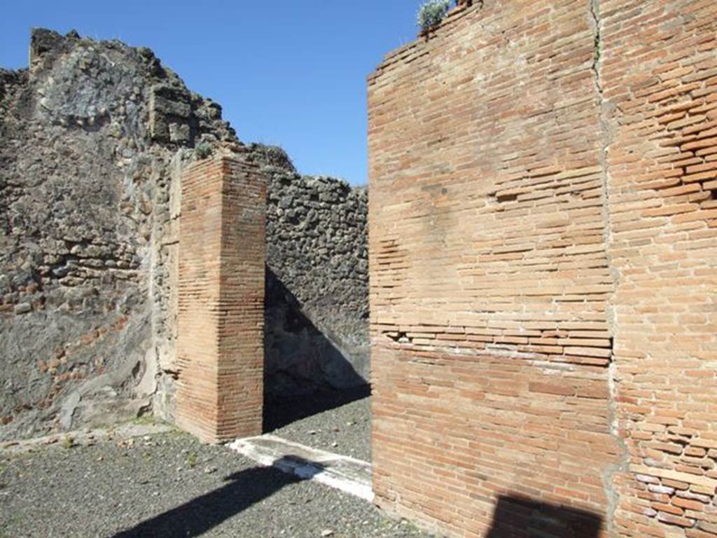 VIII.5.2 Pompeii. March 2009. Doorway to Room 6 in north west corner of Portico.
