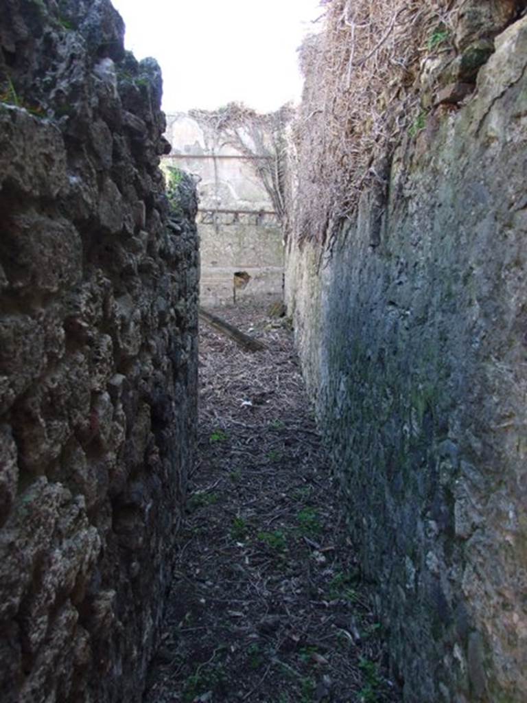 VIII.5.2 Pompeii. March 2009. Room 9. Corridor, leading west behind Room 12, to Room 10.