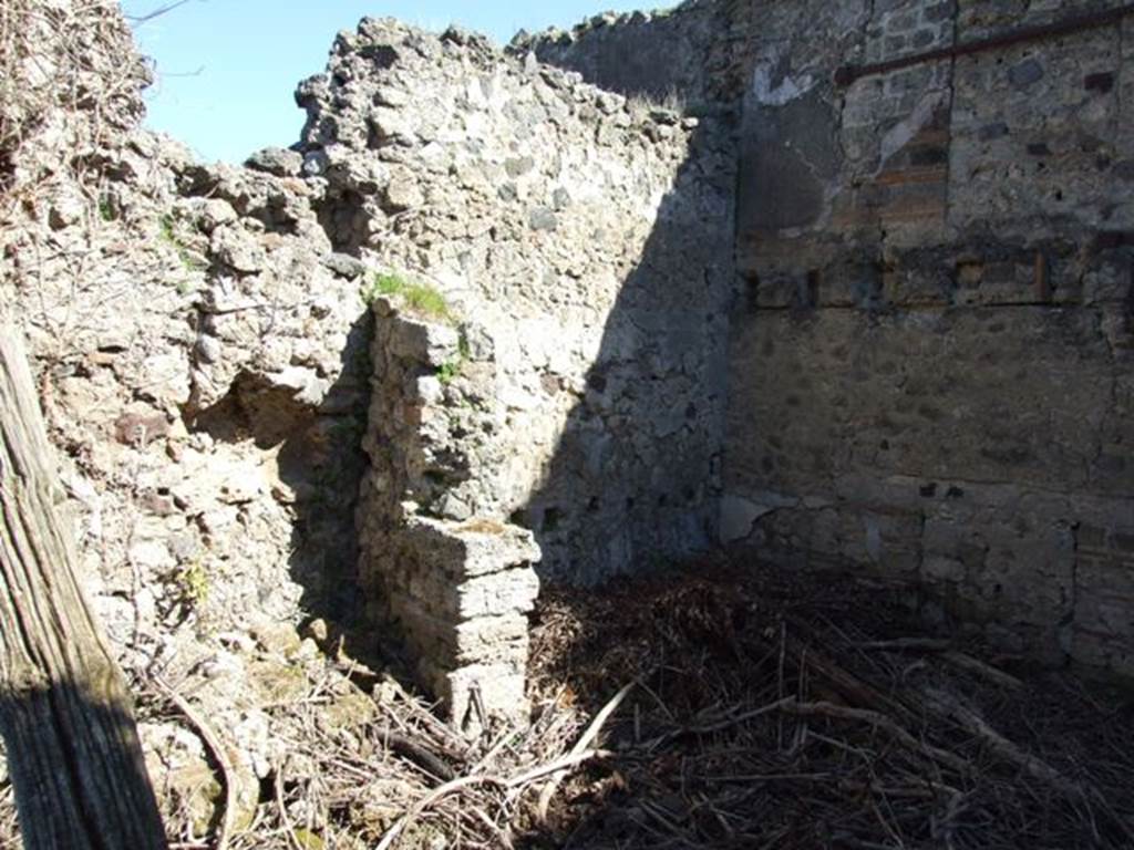 VIII.5.2 Pompeii. March 2009. Room 10. North wall, and dividing wall of Room 10 and 11.