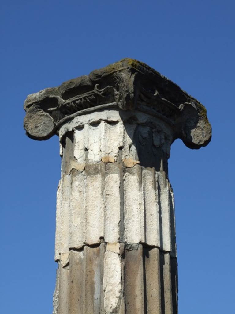 VIII.5.2 Pompeii. March 2009. Column capital on East side of Peristyle.