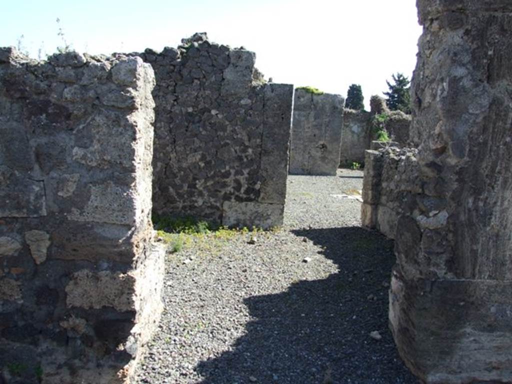 VIII.5.2 Pompeii. March 2009. Doorway to Room 24, leading through to Atrium of VIII.5.5