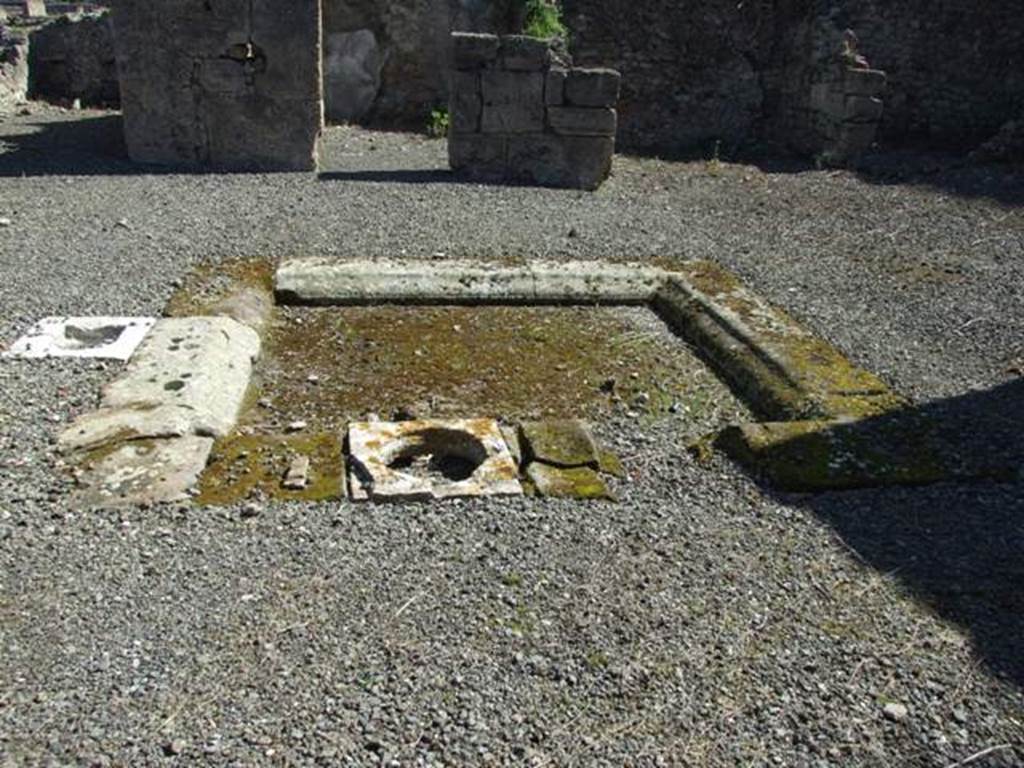 VIII.5.5 Pompeii. March 2009. Room 25. Impluvium in atrium.