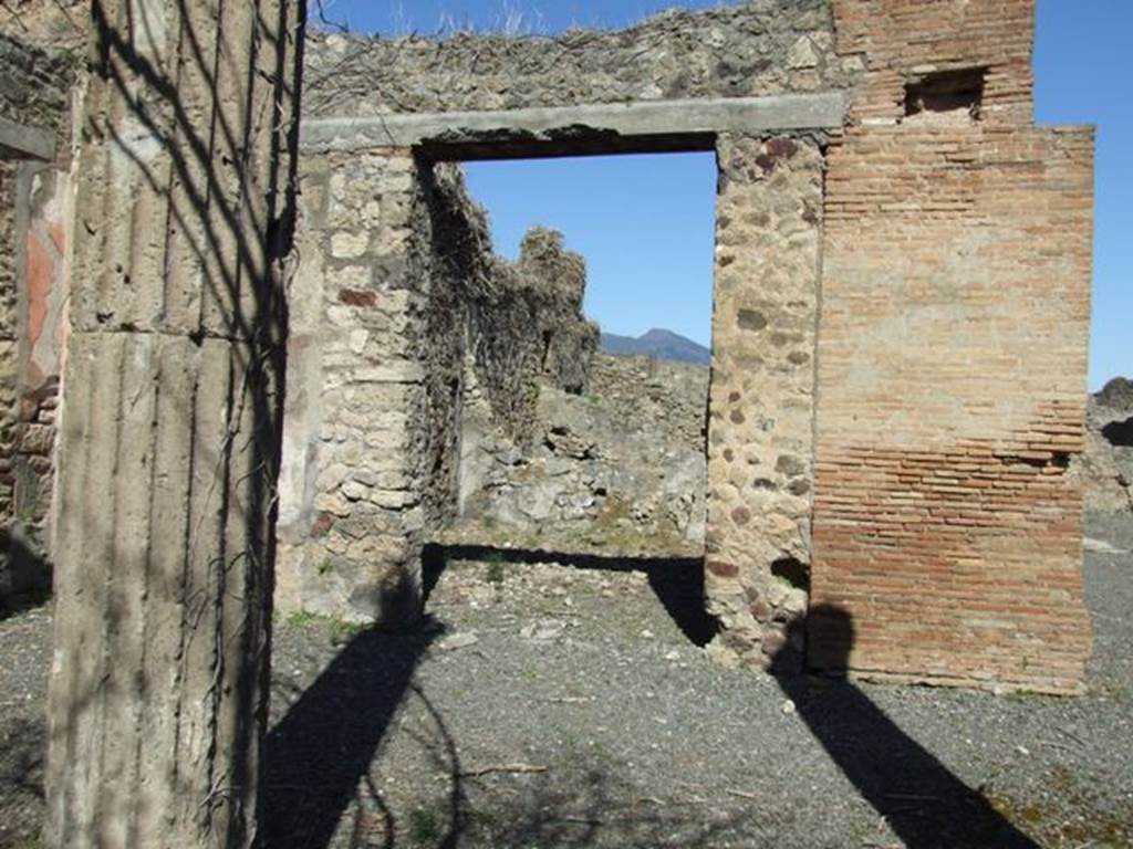 VIII.5.9 Pompeii. March 2009. Room 5. Doorway from North Portico. Looking north.