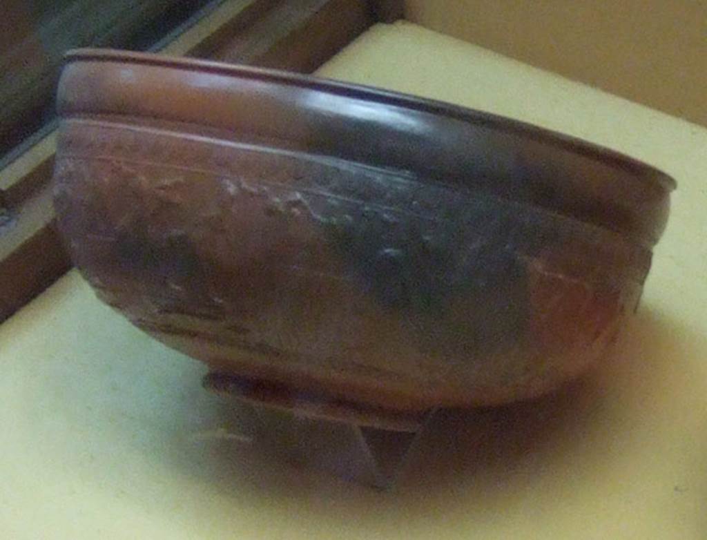 Bowl found in tablinum of VIII.5.9. Now in Naples Archaeological Museum.