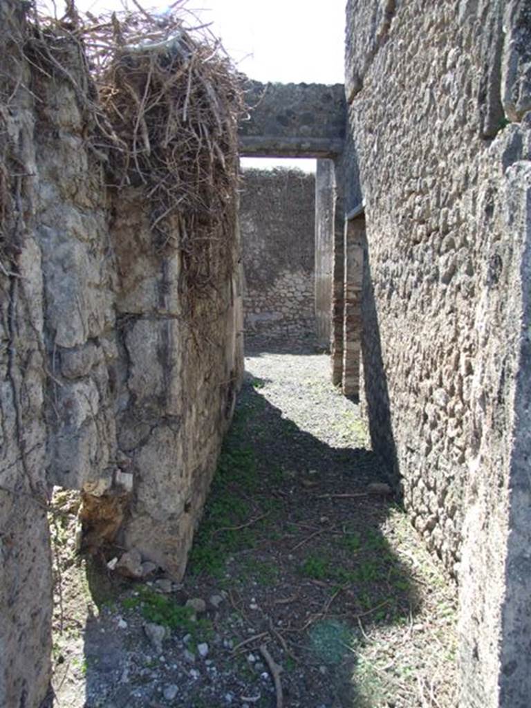 VIII.5.9 Pompeii. March 2009. Room 7. Corridor leading to North Portico and Garden area.