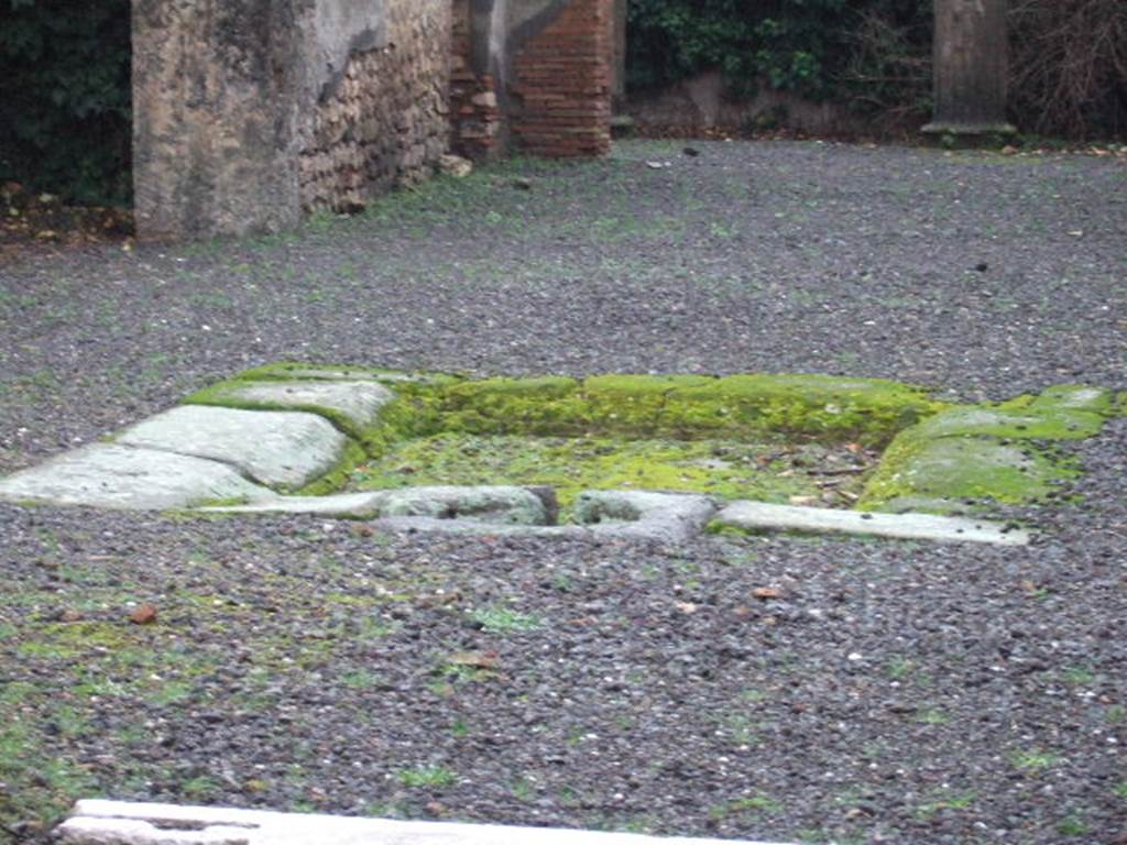 VIII.5.9 Pompeii. December 2005. Room 1, looking south across impluvium in atrium.