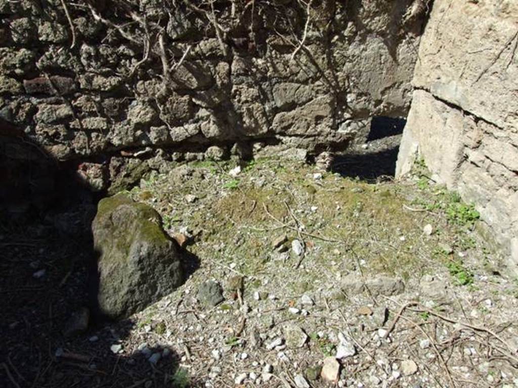 VIII.5.9 Pompeii. March 2009. Room 12. North west corner and through hole in wall, to Corridor.