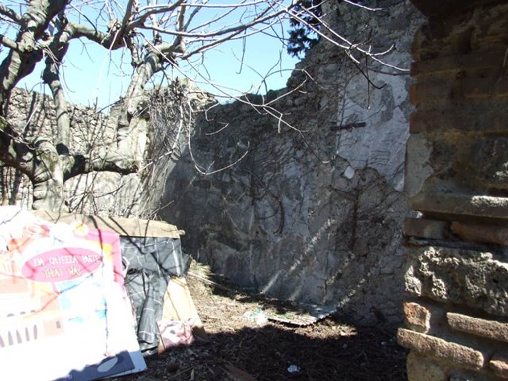 VIII.5.16 Pompeii. March 2009. Room 11, Small garden area. East wall.