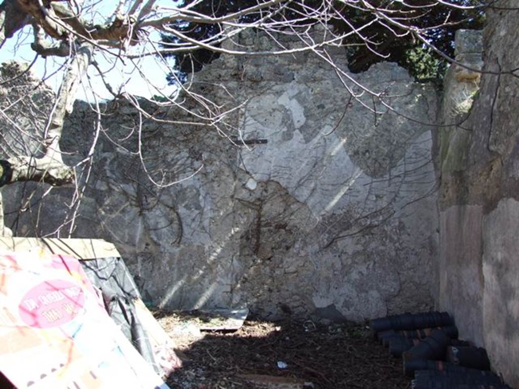 VIII.5.16 Pompeii. March 2009. Room 11. Small garden area. East wall and South east corner.