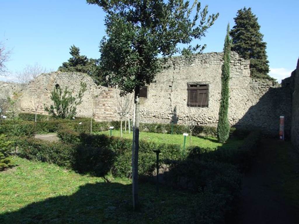 VIII.5.16 Pompeii. March 2009. Looking east across garden, from near VIII.5.38.