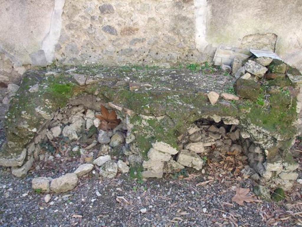VIII.5.37 Pompeii. March 2009. Room 15. Kitchen. Hearth or Bench.