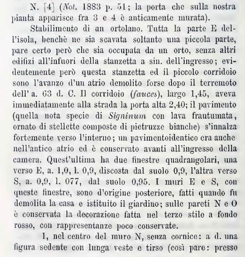 Bullettino dell�Instituto di Corrispondenza Archeologica (DAIR), 1884, p.134.