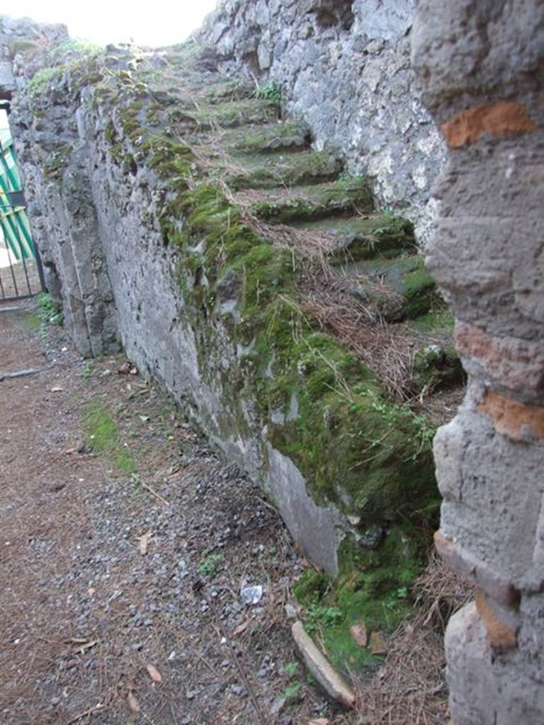 VIII.7.16 Pompeii. December 2007. Staircase to upper floor from room on the south side.