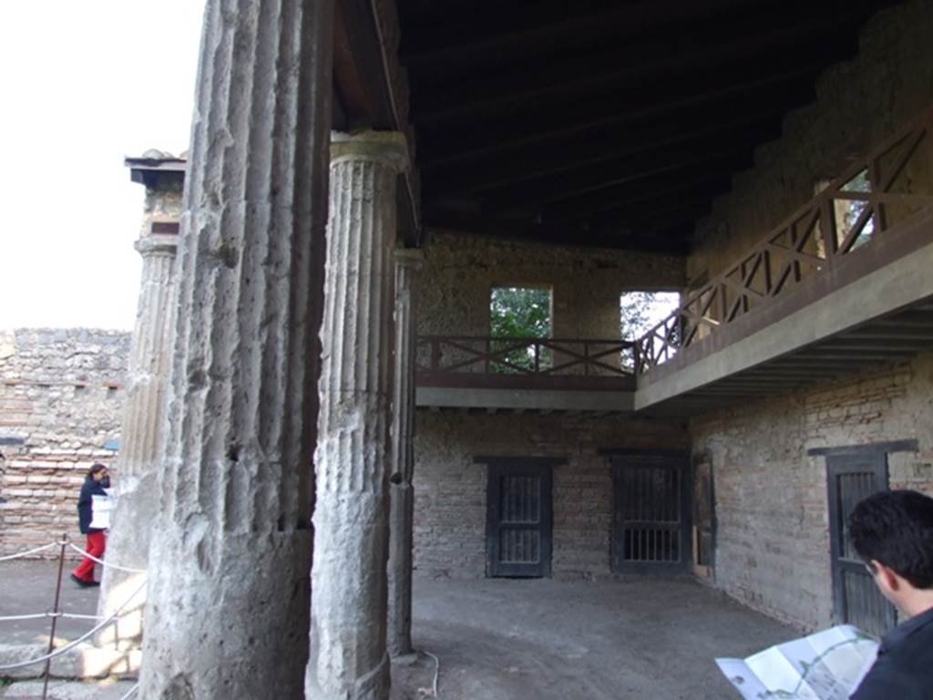 VIII.7.16 Pompeii. Looking east along south side towards south east corner.