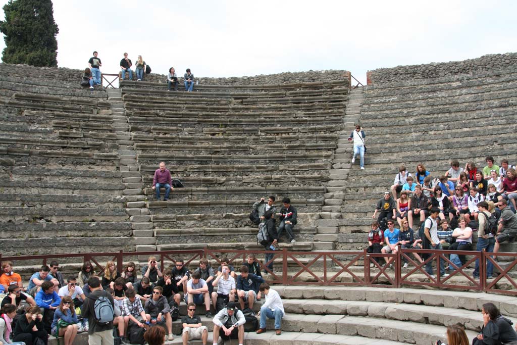 VIII.7.19 Pompeii. April 2010. Looking north towards seating. Photo courtesy of Klaus Heese.