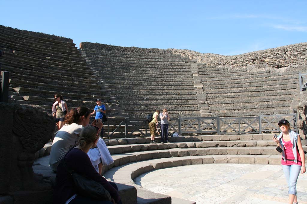 VIII.7.19 Pompeii. April 2011. Looking north towards seating. Photo courtesy of Klaus Heese.