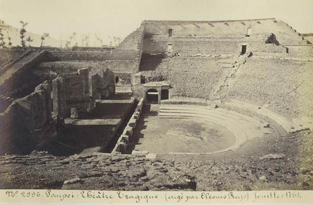 VIII.7.20 Pompeii. Pre 1873. Photograph by Amodio, no. 2996. Looking west across Theatre. Photo courtesy of Rick Bauer.