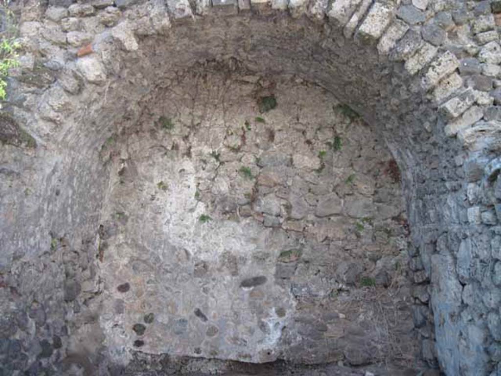 VIII.7.22 Pompeii. September 2010. Barrel vault in rear, west wall. Photo courtesy of Drew Baker.