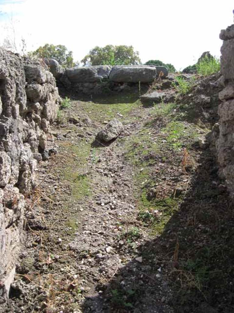 VIII.7.24 Pompeii. September 2010. Stairs leading up to upper part of the house and peristyle. Photo courtesy of Drew Baker.
