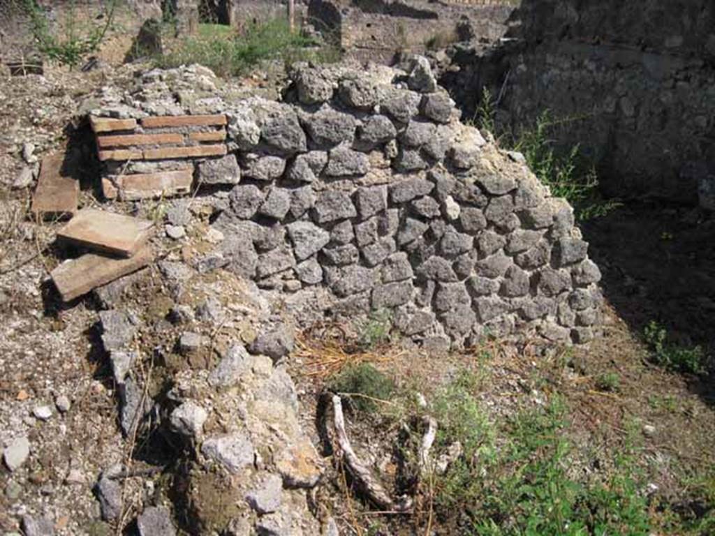 VIII.7.24 Pompeii. September 2010. East wall of room on south side of garden area. Looking east towards Via Stabiana. Photo courtesy of Drew Baker.