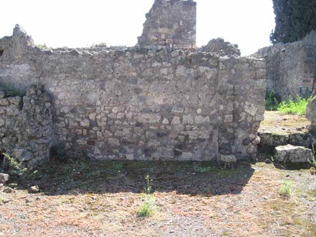 VIII.7.26 Pompeii. September 2010. East side of south wall of main entrance room. looking south. Photo courtesy of Drew Baker.