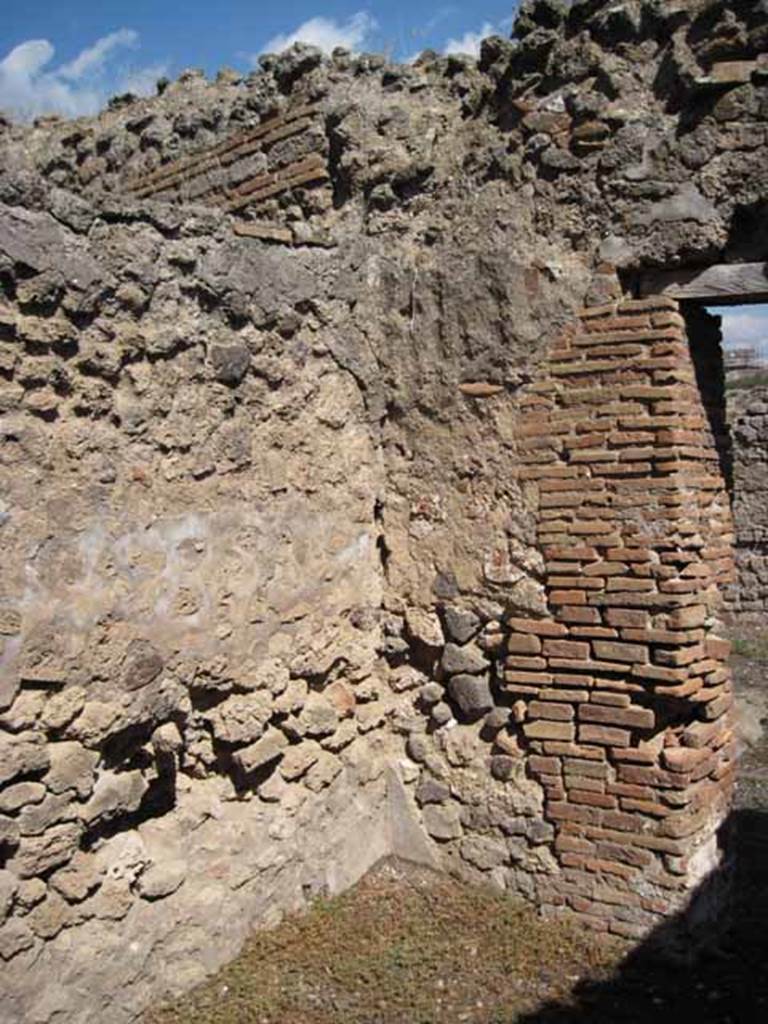 VIII.7.26 Pompeii. September 2010. North wall and north-east corner of third room on west side of atrium. Photo courtesy of Drew Baker.