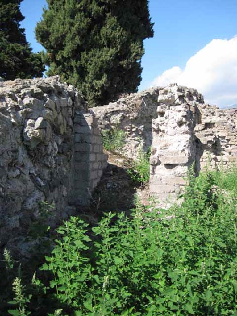 VIII.7.26 Pompeii. September 2010. Support pillar for theatre, looking north. Photo courtesy of Drew Baker.