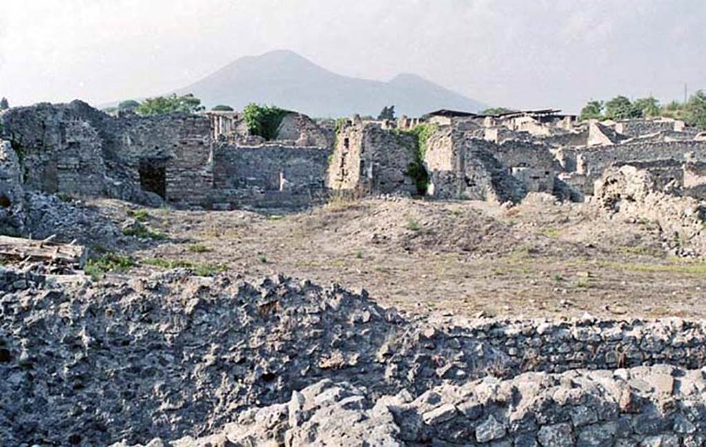 VIII.7.28 Pompeii. October 2001. Looking north across garden area. Photo courtesy of Peter Woods.