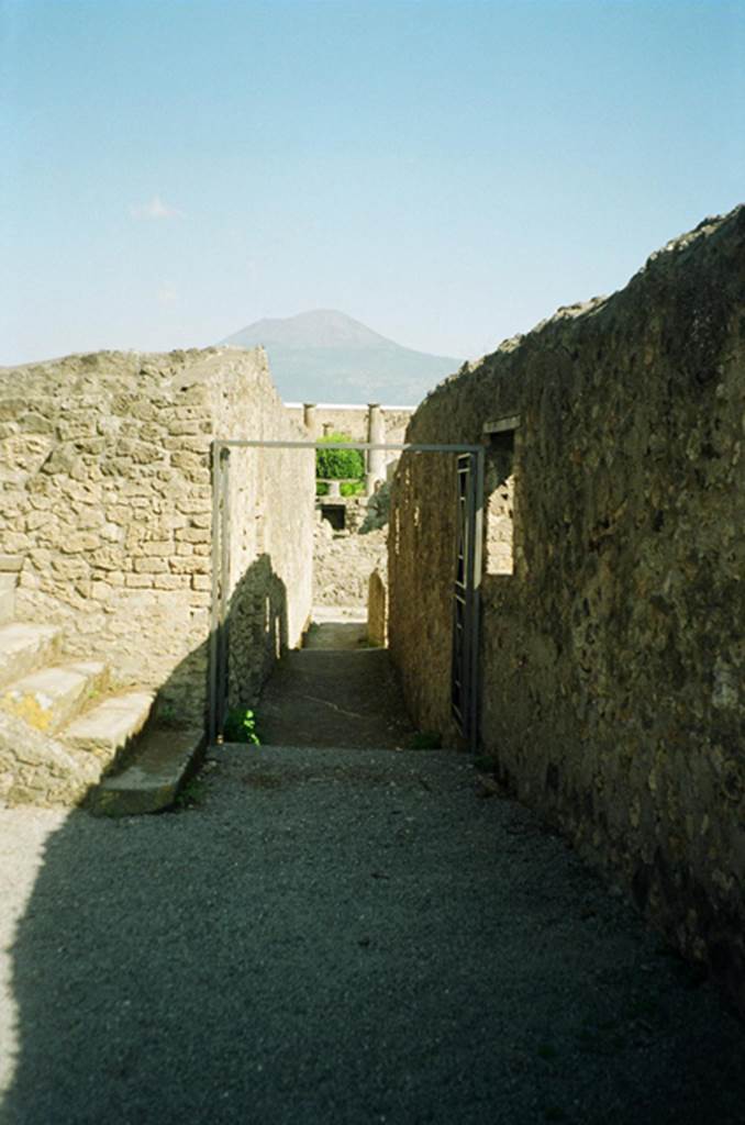VIII.7.27 Pompeii. July 2010. Looking north along passage from Large Theatre entrance. Photo courtesy of Rick Bauer.