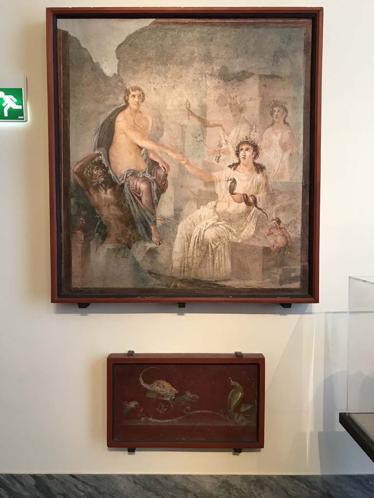 VIII.7.28 Pompeii. April 2019. Arrangement of paintings in Naples Archaeological Museum.
Photo courtesy of Rick Bauer.