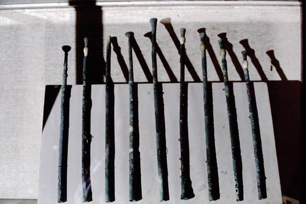 Pompeii, not from this temple. 1968. Pipes. Photo by Stanley A. Jashemski.
Source: The Wilhelmina and Stanley A. Jashemski archive in the University of Maryland Library, Special Collections (See collection page) and made available under the Creative Commons Attribution-Non-Commercial License v.4. See Licence and use details.
J68f1409