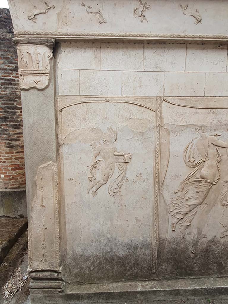 VIII.7.28 Pompeii. August 2021. East side of purgatorium at south end.
Foto Annette Haug, ERC Grant 681269 DÉCOR.