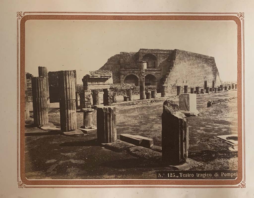 VIII.7.30 Pompeii. From an album by Roberto Rive, dated 1868.
Looking across east side of Triangular Forum, with theatre in background. Photo courtesy of Rick Bauer.