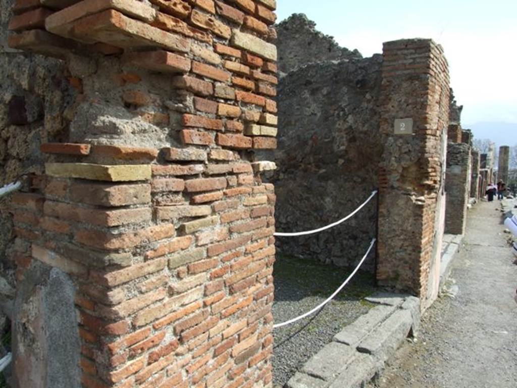 IX.1.2 Pompeii. March 2009. Entrance on Via Stabiana, looking south.