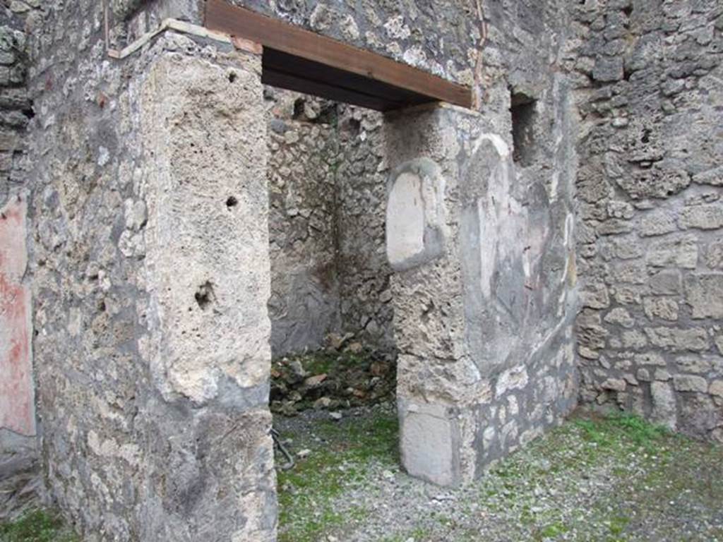 IX.1.7 Pompeii. December 2007. Doorway to room in the south-east corner of atrium.