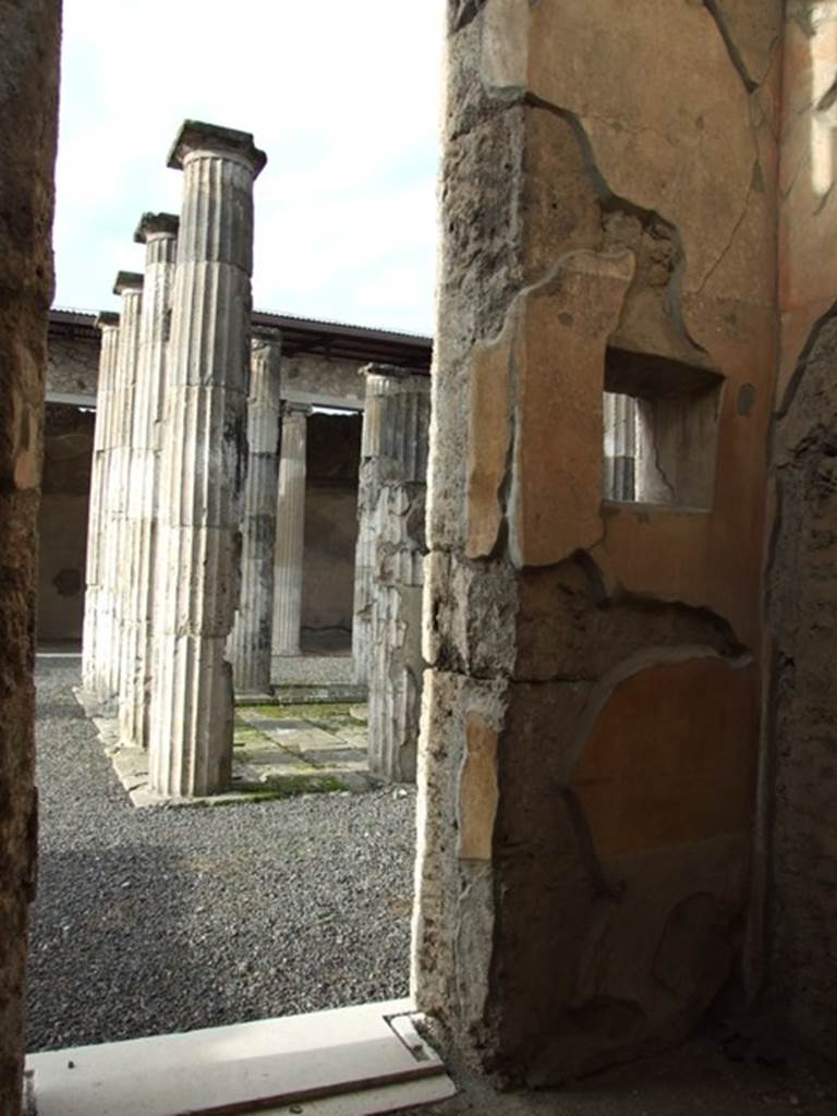 IX.1.20 Pompeii. December 2007. Room 5 doorway and window looking out onto atrium.