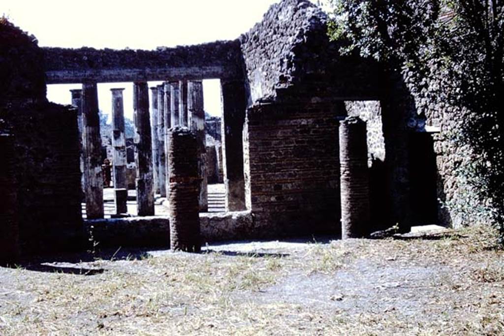 IX.1.20 Pompeii. 1966. Looking south from garden area through window of tablinum to atrium. Photo by Stanley A. Jashemski.
Source: The Wilhelmina and Stanley A. Jashemski archive in the University of Maryland Library, Special Collections (See collection page) and made available under the Creative Commons Attribution-Non Commercial License v.4. See Licence and use details.
J66f0465