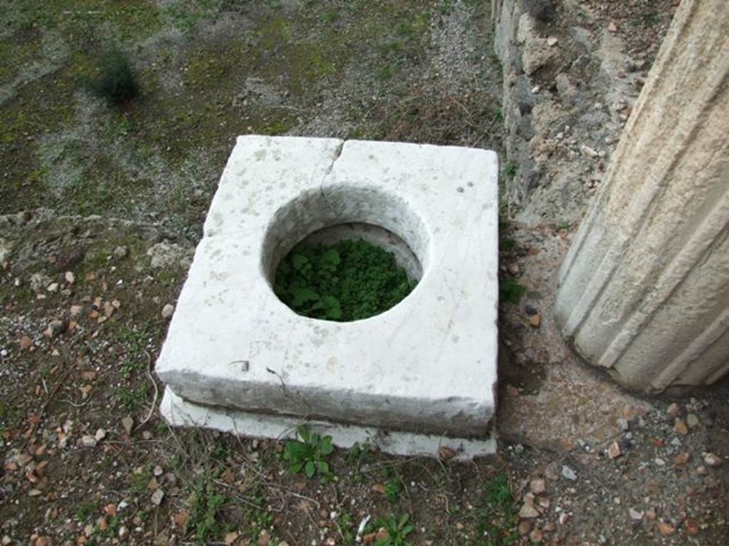 IX.1.22 Pompeii. December 2007. Room 14, cistern mouth in first peristyle.