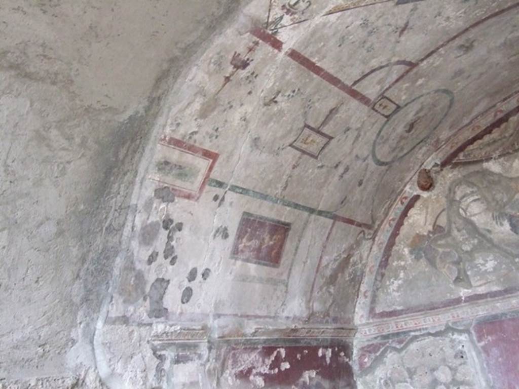 IX.2.10 Pompeii. December 2007. Painted arched ceiling from north side of tablinum.