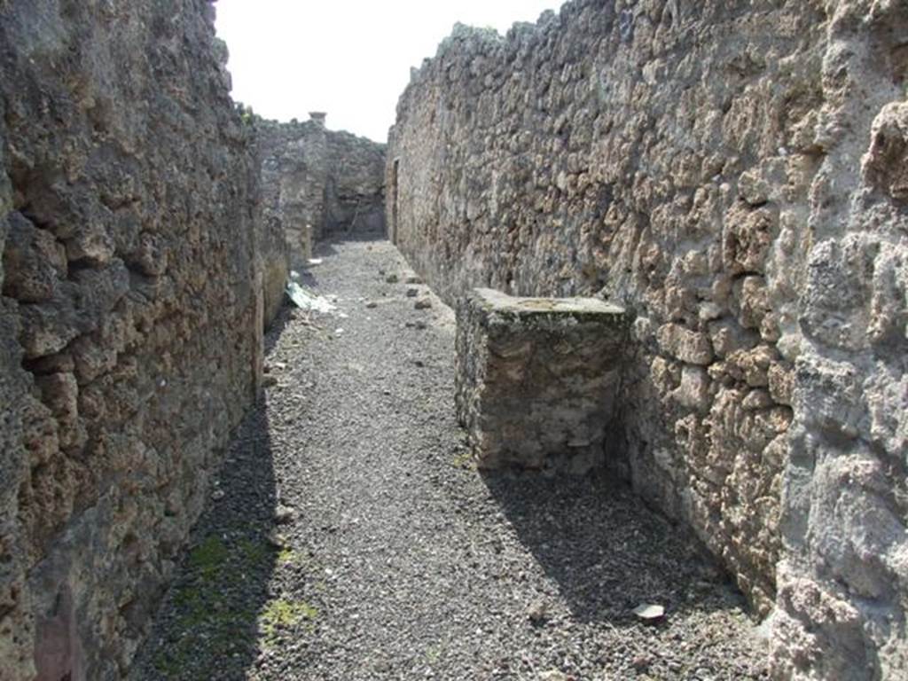 IX.2.17 Pompeii. March 2009. Room 6. Looking west along corridor to rear Garden.