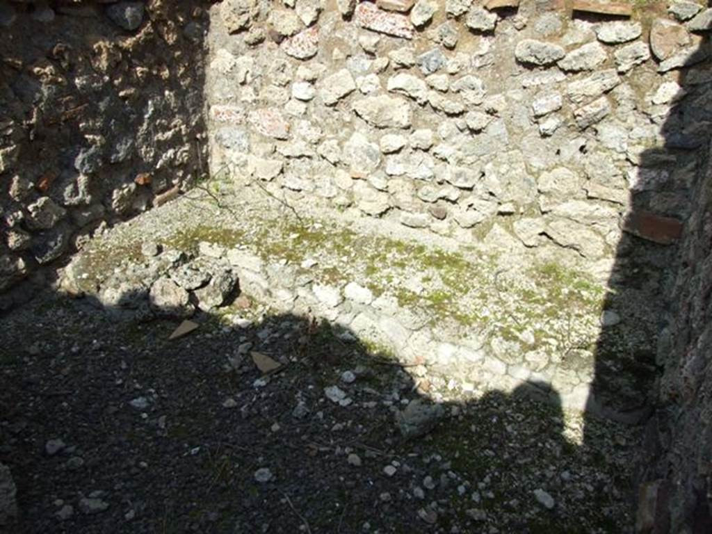 IX.2.17 Pompeii. March 2009. Structure built against the East wall.