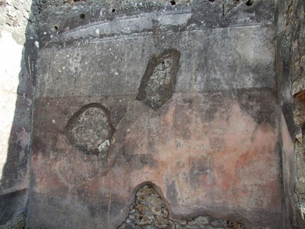 IX.2.18 Pompeii. March 2009.  Room 3.  Triclinium, South wall, with remains of vaulted ceiling.