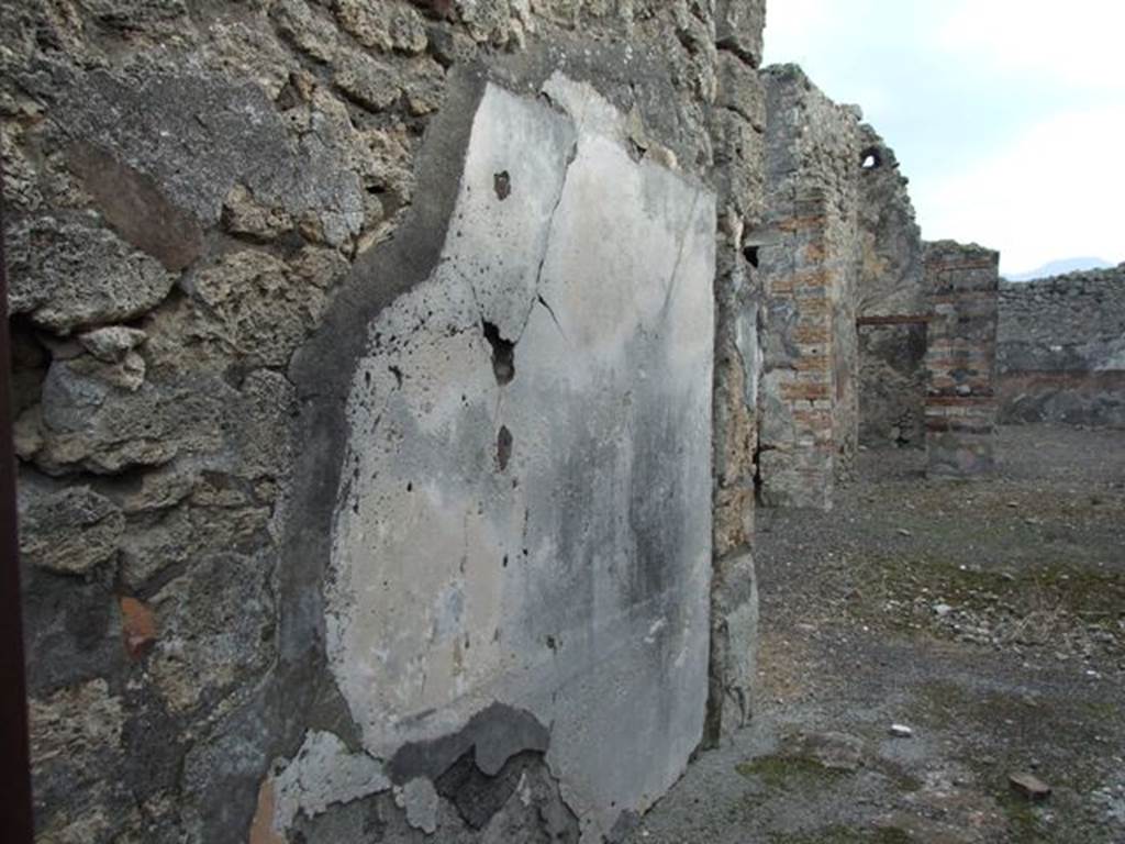 IX.2.21 Pompeii. March 2009. East side of entrance fauces.