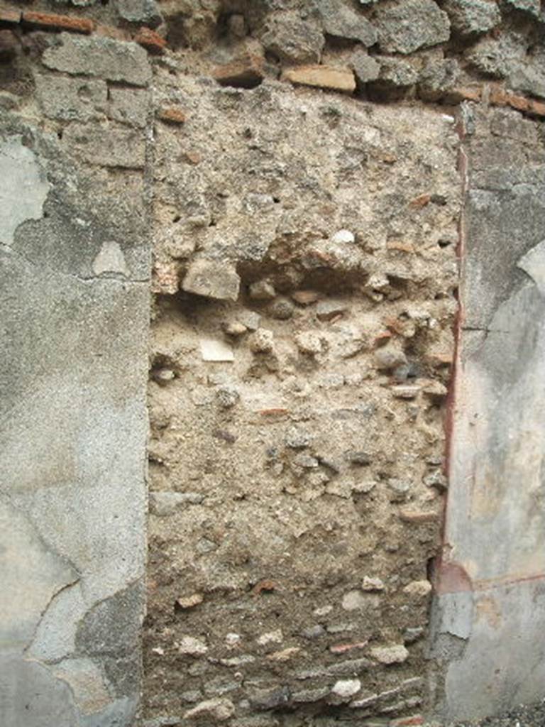IX.2.23 Pompeii. May 2005. East wall with blocked door.