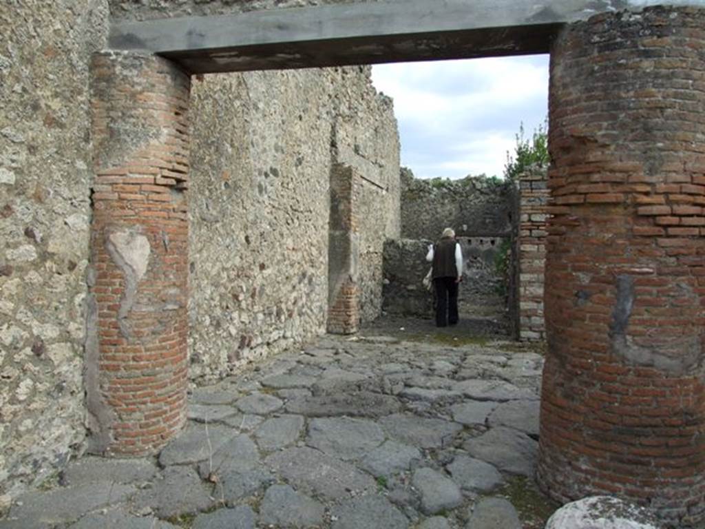 IX.2.24 Pompeii. March 2009. Looking south from entrance, towards corridor to rear.