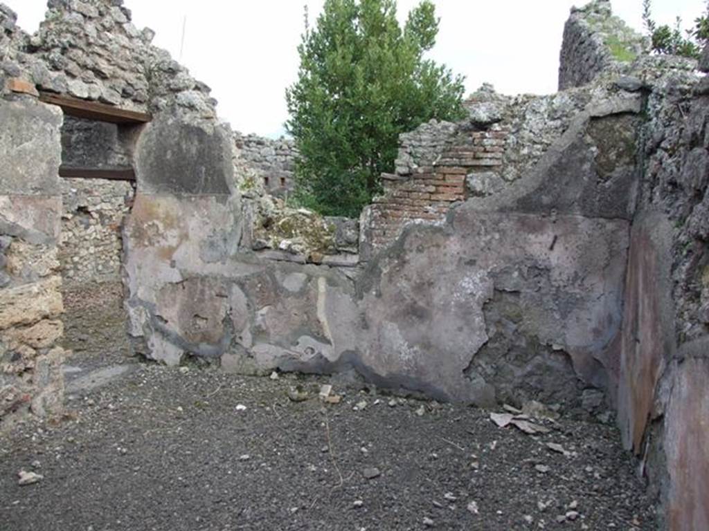 IX.2.24 Pompeii. March 2009. South wall with remains of plaster in room on west side of corridor.