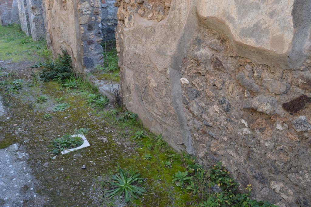 IX.2.26 Pompeii. March 2019. Looking towards west wall of entrance corridor/fauces, with doorway to kitchen.
Foto Taylor Lauritsen, ERC Grant 681269 DÉCOR.