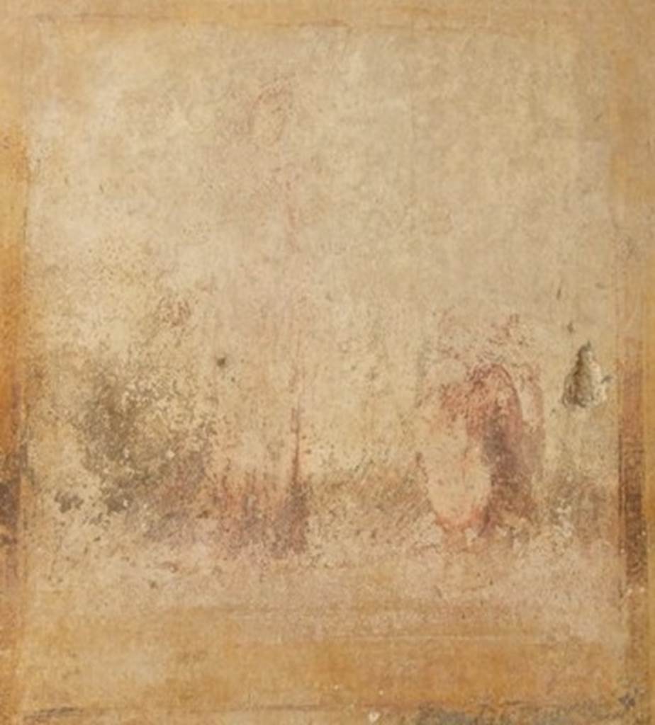 IX.3.5 Pompeii. March 2009. Room 6, remains of wall painting of unknown figure, standing in front of 2 children, possibly Medea. See Helbig, W., 1868. Wandgemälde der vom Vesuv verschütteten Städte Campaniens. Leipzig: Breitkopf und Härtel. 1466.